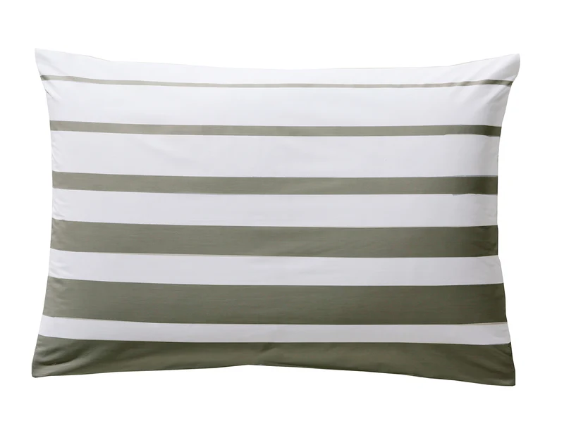 Taie d'oreiller Percale de coton - GRAND LARGE Acier