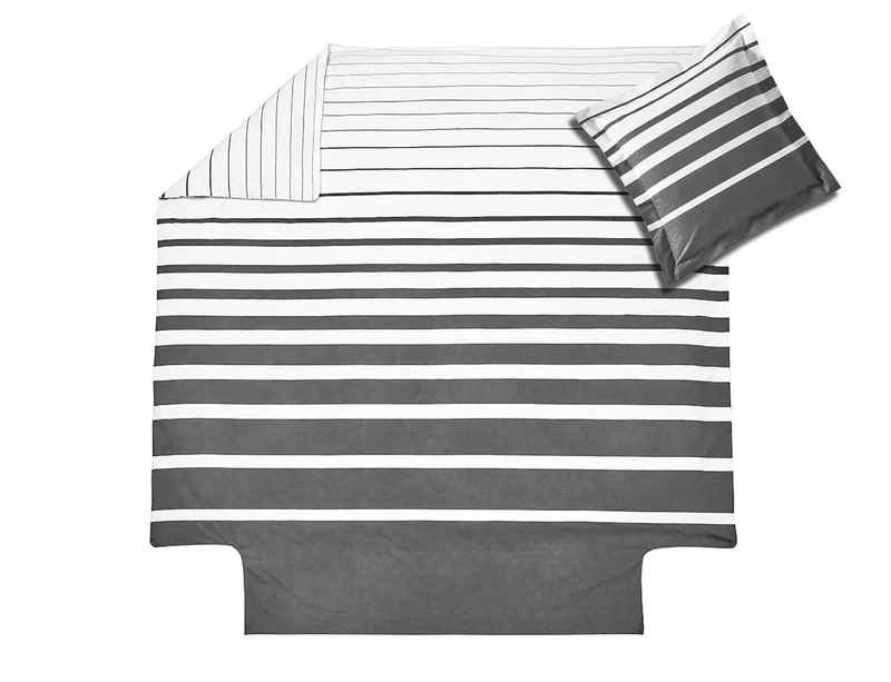 Housse de couette Percale de coton - GRAND LARGE Acier