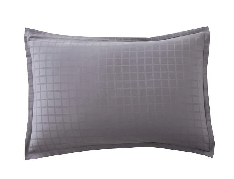 Taie d'oreiller Satin jacquard - PALACE Ardoise