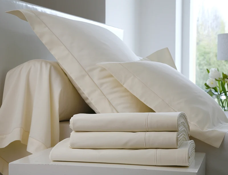 Taie de traversin uni - Satin de coton