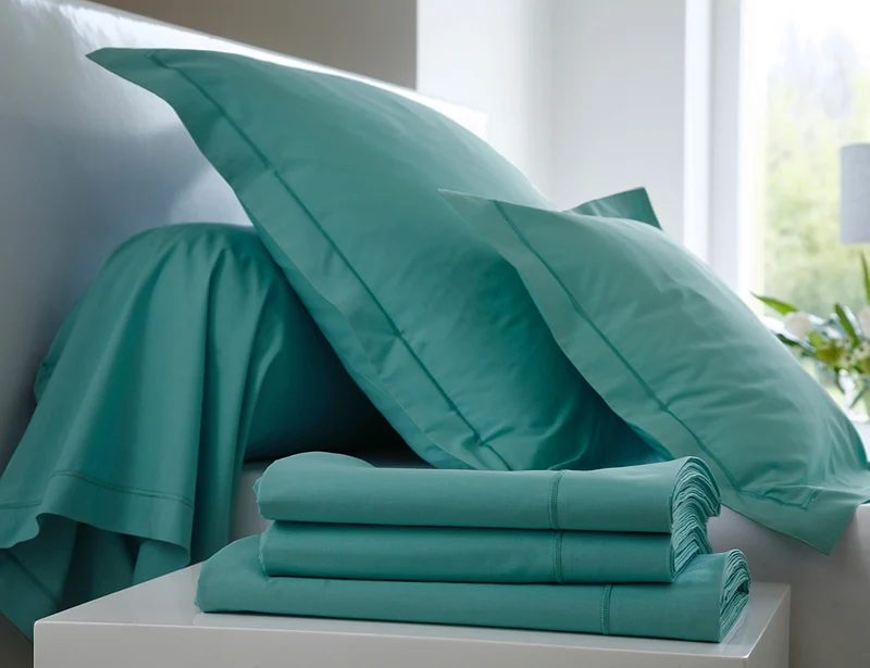 Taie de traversin uni - Satin de coton
