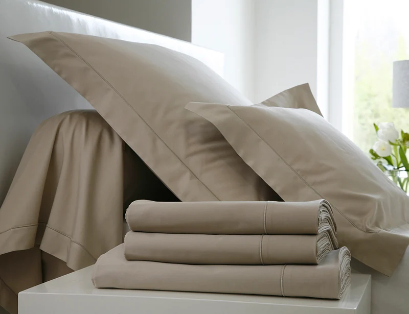 Taie de traversin uni - Satin de coton