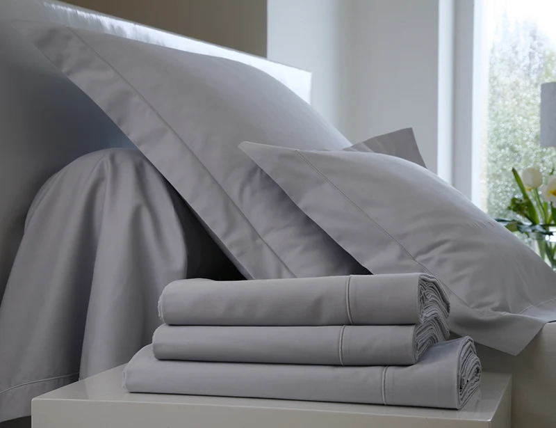 Taie de traversin uni - Satin de coton