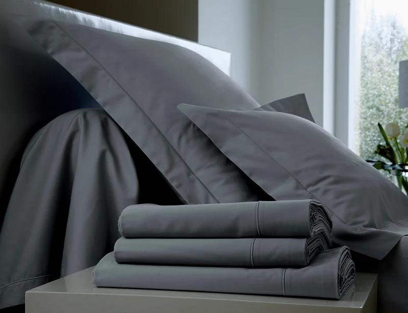 Taie de traversin uni - Satin de coton