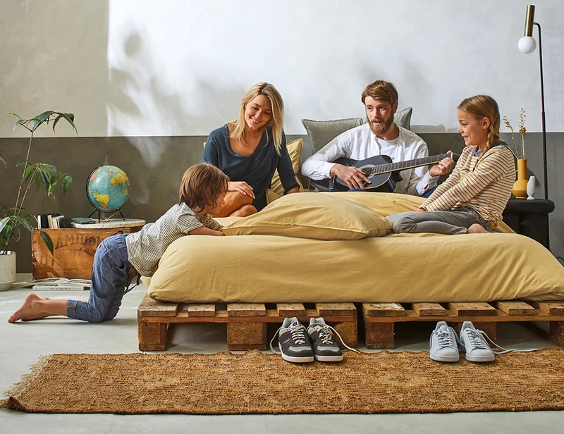 BOHEME Miel - Percale lavée