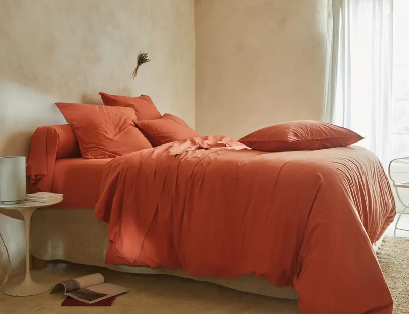 Drap plat Percale lavée - BOHEME