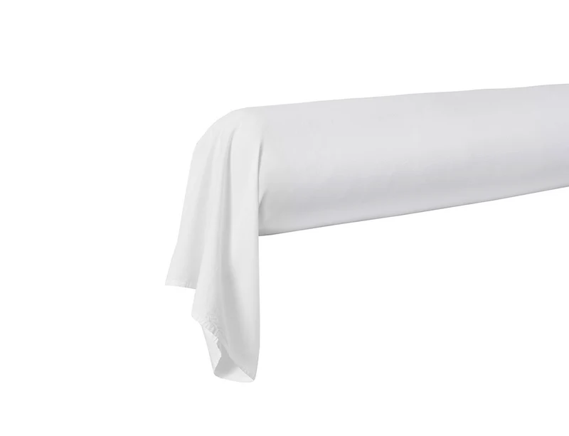 Taie de traversin Percale de coton - UNI BLANC DES VOSGES