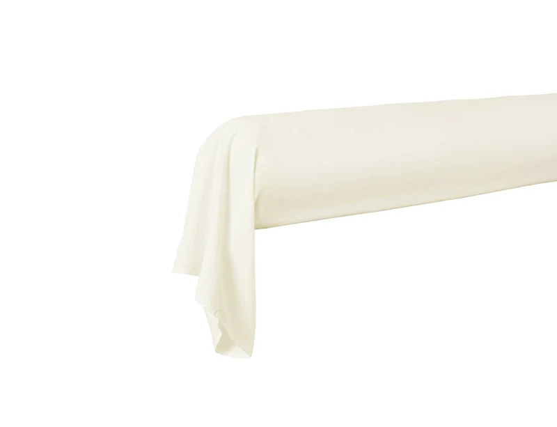 Taie de traversin Percale de coton - UNI BLANC DES VOSGES