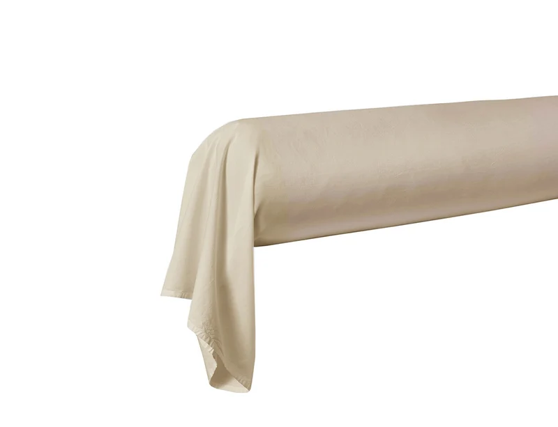 Taie de traversin Percale de coton - UNI BLANC DES VOSGES