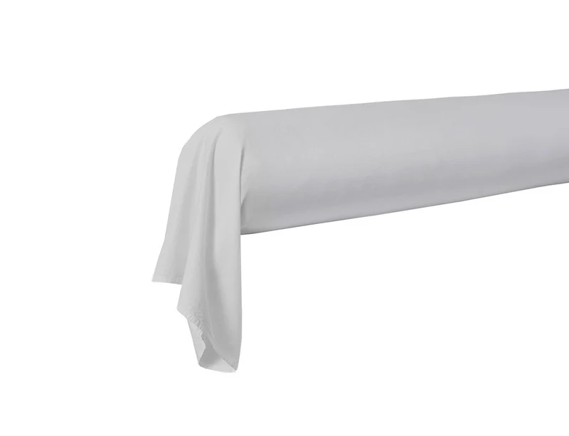 Taie de traversin Percale de coton - UNI BLANC DES VOSGES
