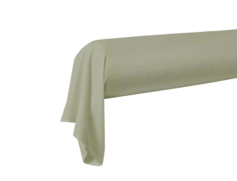 Taie de traversin Percale de coton - UNI BLANC DES VOSGES