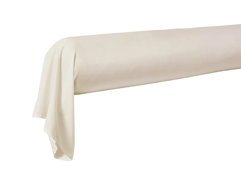 Taie de traversin Percale de coton - UNI BLANC DES VOSGES