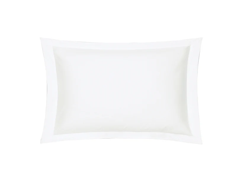 Taie d'oreiller Percale de coton - UNI BLANC DES VOSGES