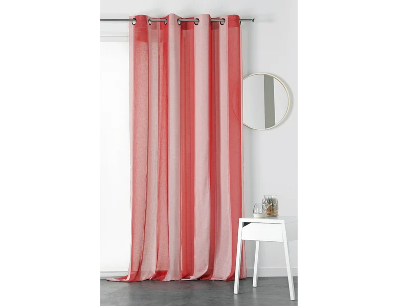 Rideau Polyester et Coton - INES Rouge
