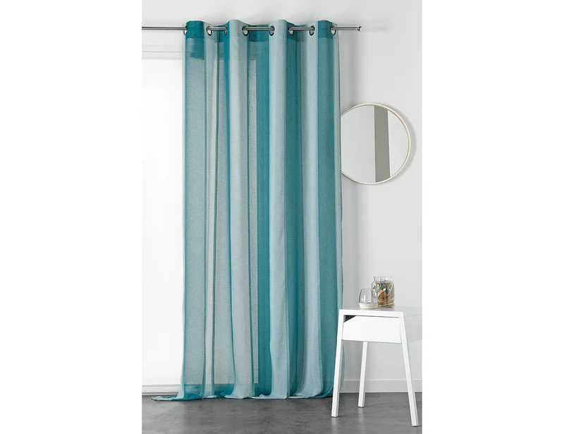Rideau Polyester et Coton - INES Bleu
