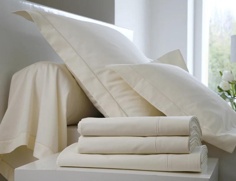 Drap housse 4 têtes uni - Percale de coton