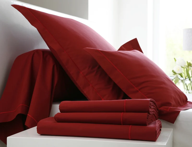 Drap housse 4 têtes uni - Percale de coton