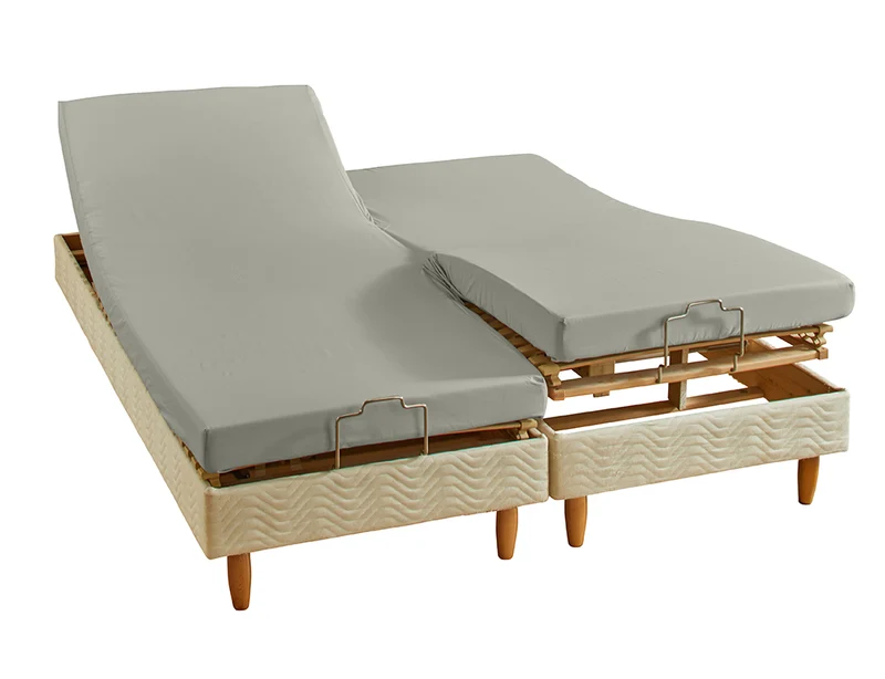 Drap housse 4 têtes uni - Percale de coton