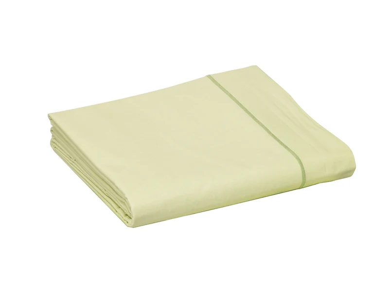 Drap plat Percale de coton - UNI BLANC DES VOSGES