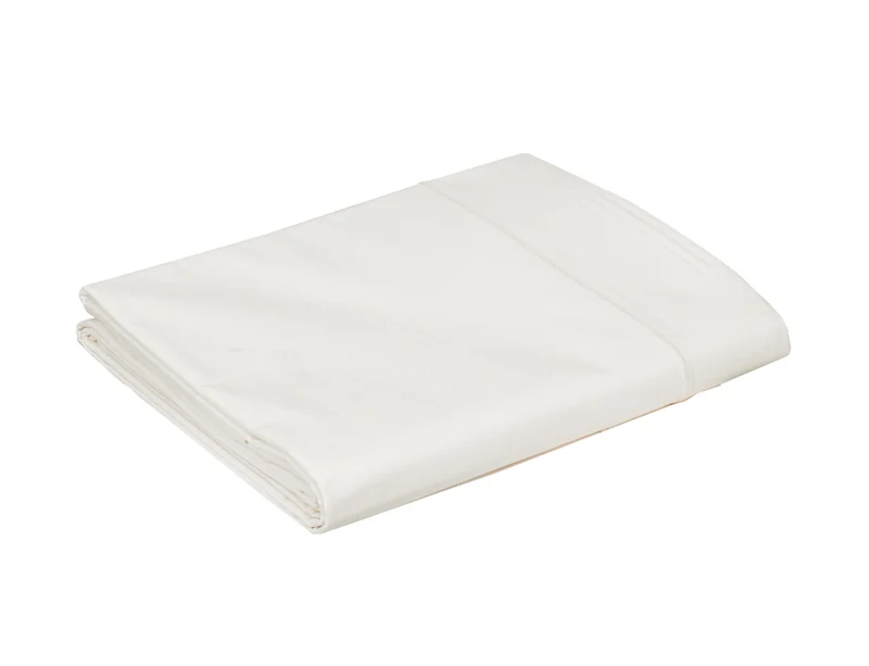 Drap plat Percale de coton - UNI BLANC DES VOSGES