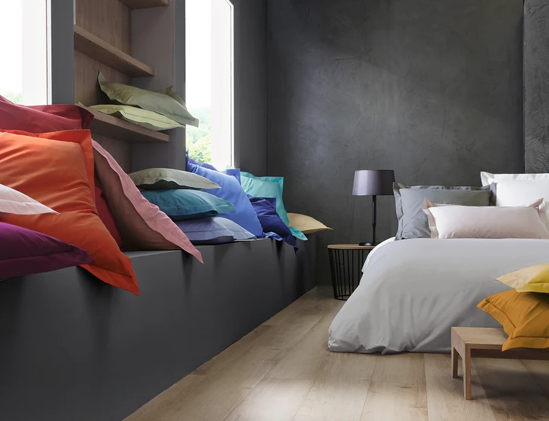 Housse de couette Percale de coton - UNI BLANC DES VOSGES