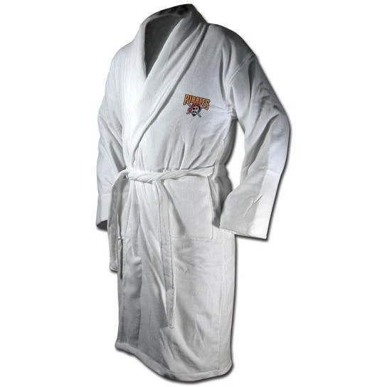 Pittsburgh Pirates Terrycloth "Pirate" Logo Bathrobe - White