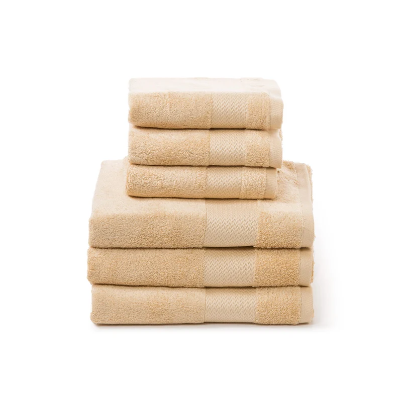 Set asciugamani in spugna bamboo in Cotone 520 gr/mq