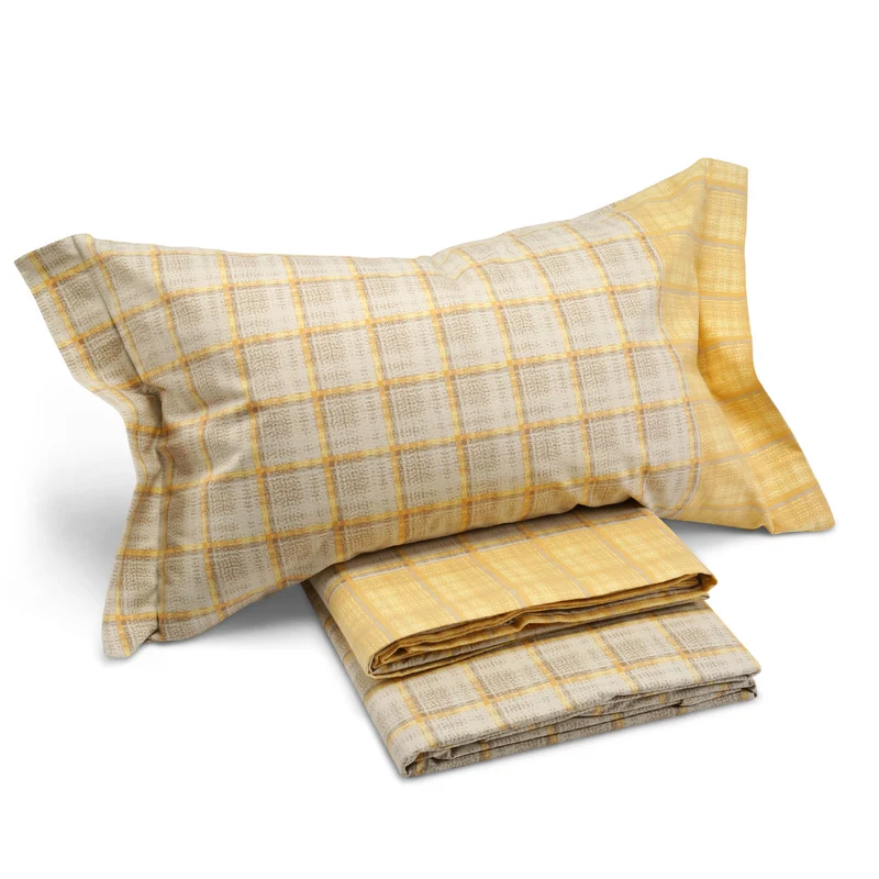 Completo Lenzuola in Flanella Aosta Caleffi Geometrico