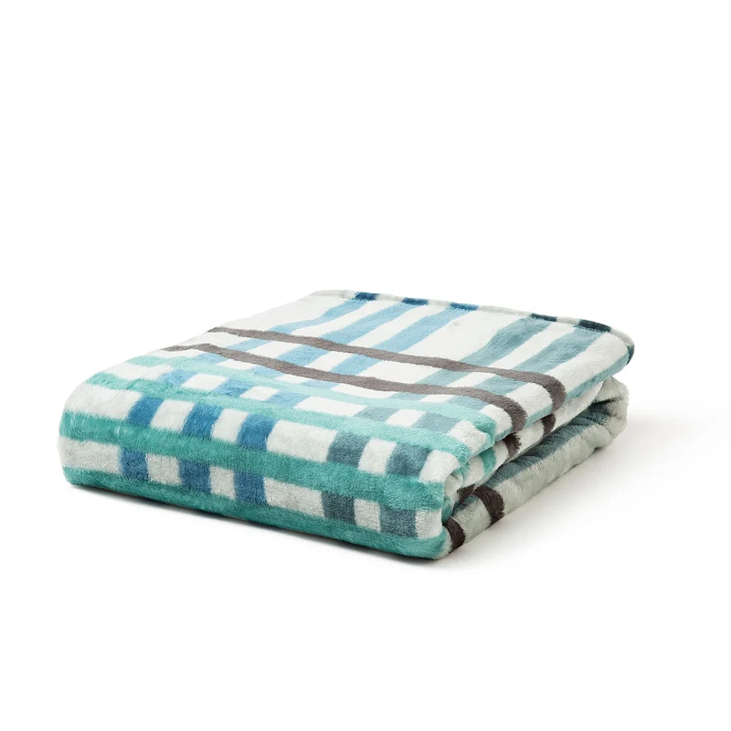 Plaid in Coral Fleece Sienna Caleffi Geometrico