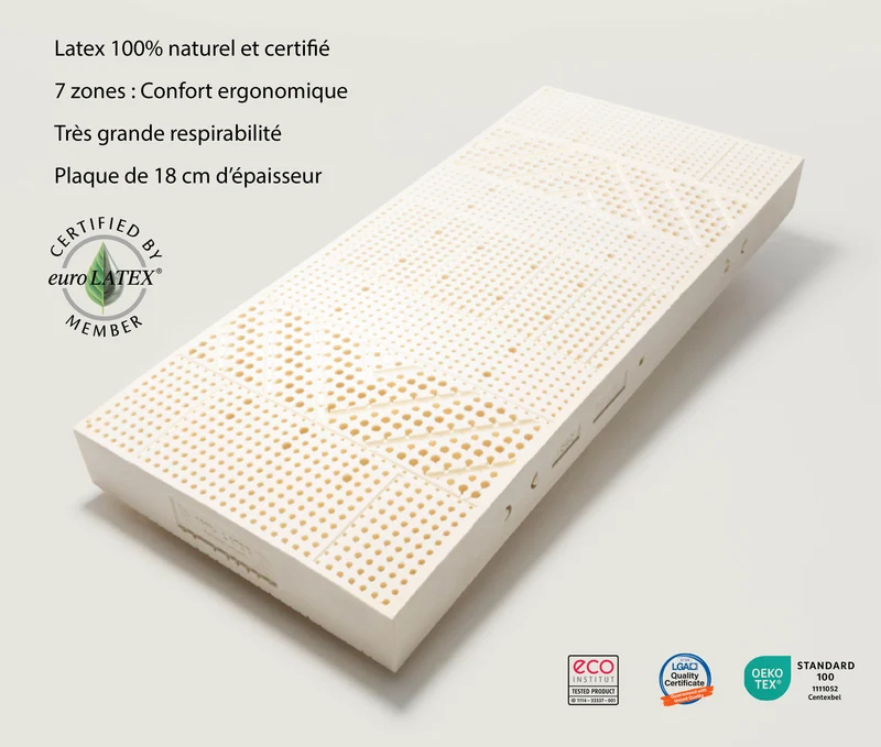 Matelas Latex 100% Naturel