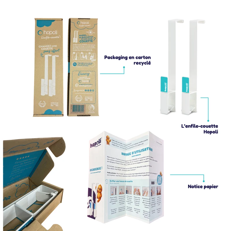 Enfile-couette Hopoli - Made in France