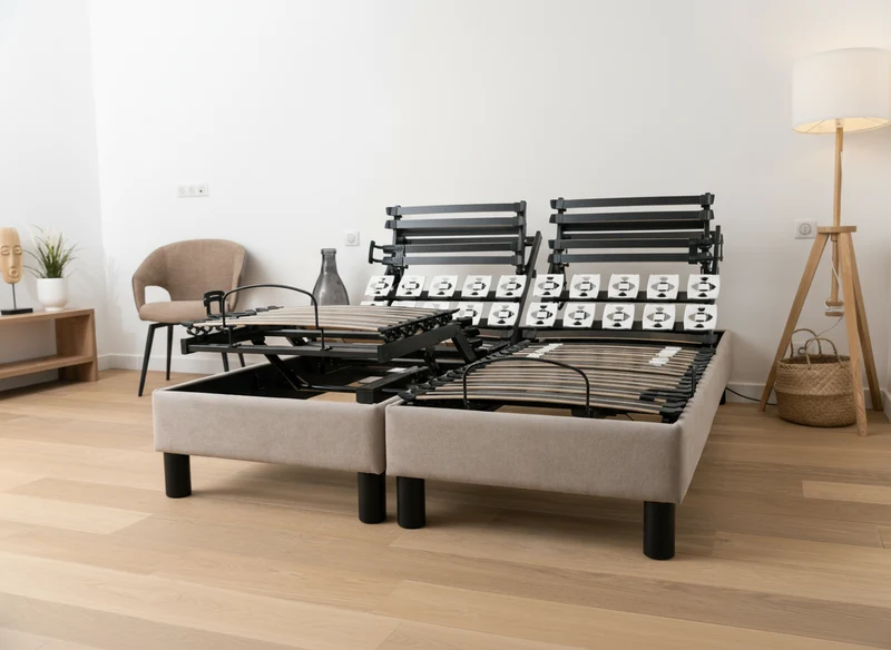 Sommier Électrique double - fabrication artisanale française