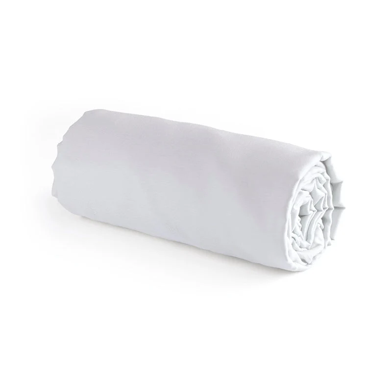 Drap-housse satin de coton - Blanc