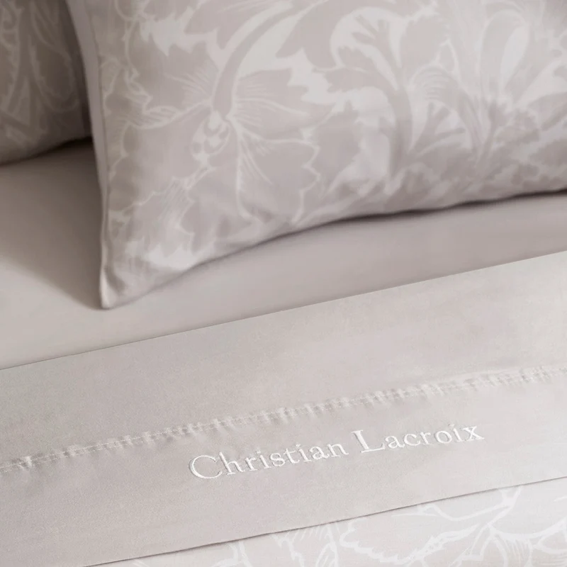 Taie(s) d'oreiller satin de coton - Arabesque beige