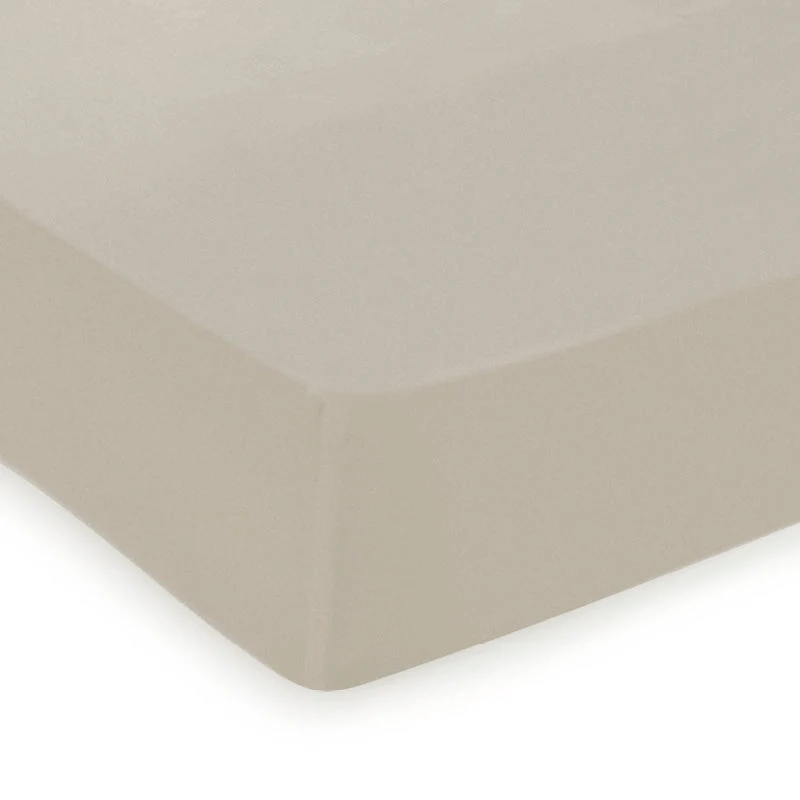 Drap-housse satin de coton - Beige