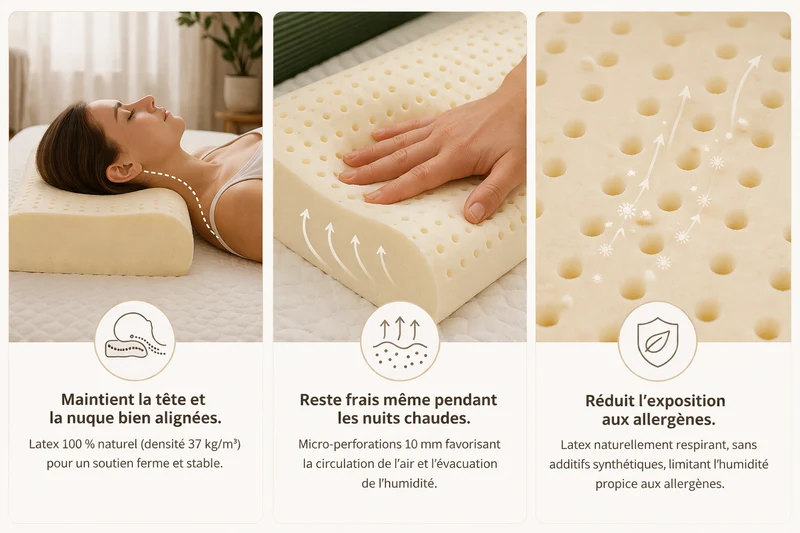 Oreiller Latex Naturel - Ferme