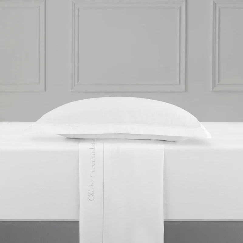 Drap plat satin de coton - Uni 1 baratta Blanc 01