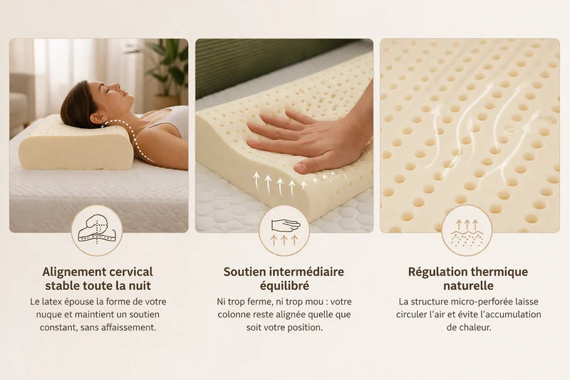 Oreiller Ergonomique - Latex Naturel