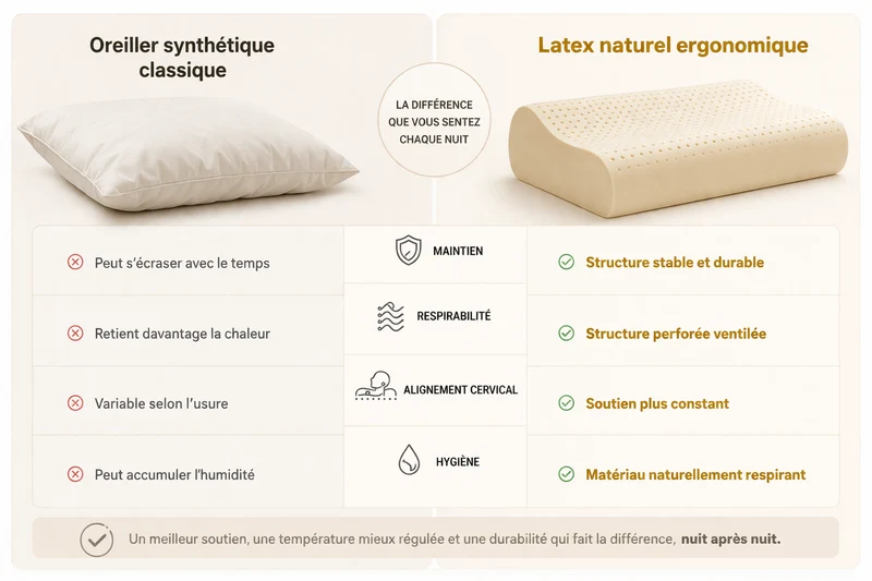 Oreiller Ergonomique - Latex Naturel