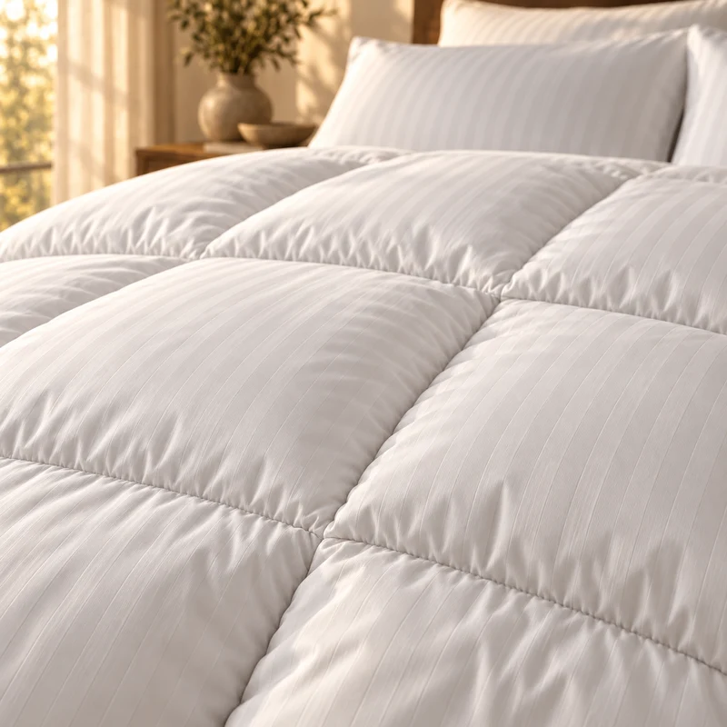 Couette 100 % laine naturelle – Enveloppe satin de coton 120 fils/cm²