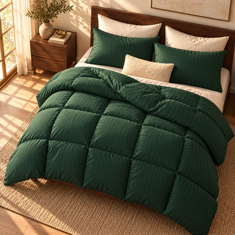 Couette 100 % laine naturelle – Enveloppe satin de coton 120 fils/cm²