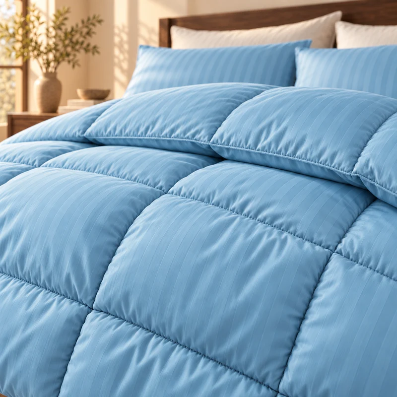 Couette 100 % laine naturelle – Enveloppe satin de coton 120 fils/cm²