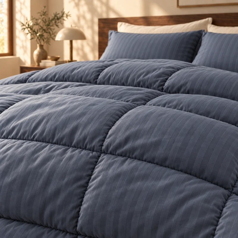 Couette 100 % laine naturelle – Enveloppe satin de coton 120 fils/cm²
