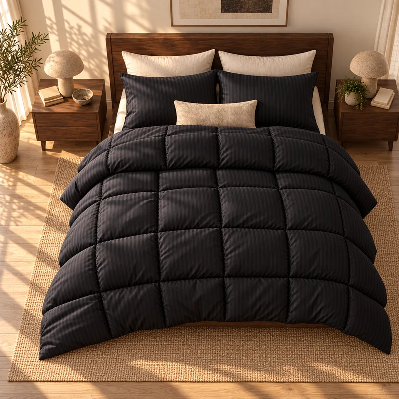 Couette 100 % laine naturelle – Enveloppe satin de coton 120 fils/cm²