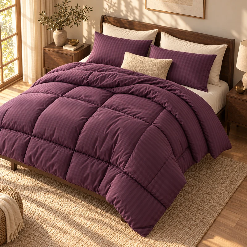 Couette 100 % laine naturelle – Enveloppe satin de coton 120 fils/cm²