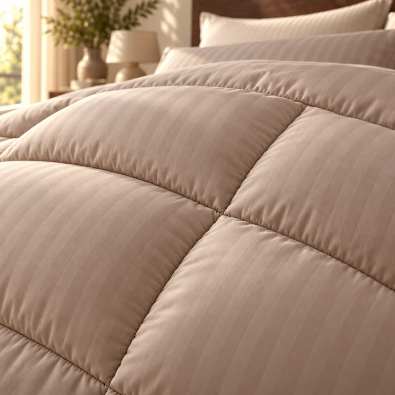 Couette 100 % laine naturelle – Enveloppe satin de coton 120 fils/cm²