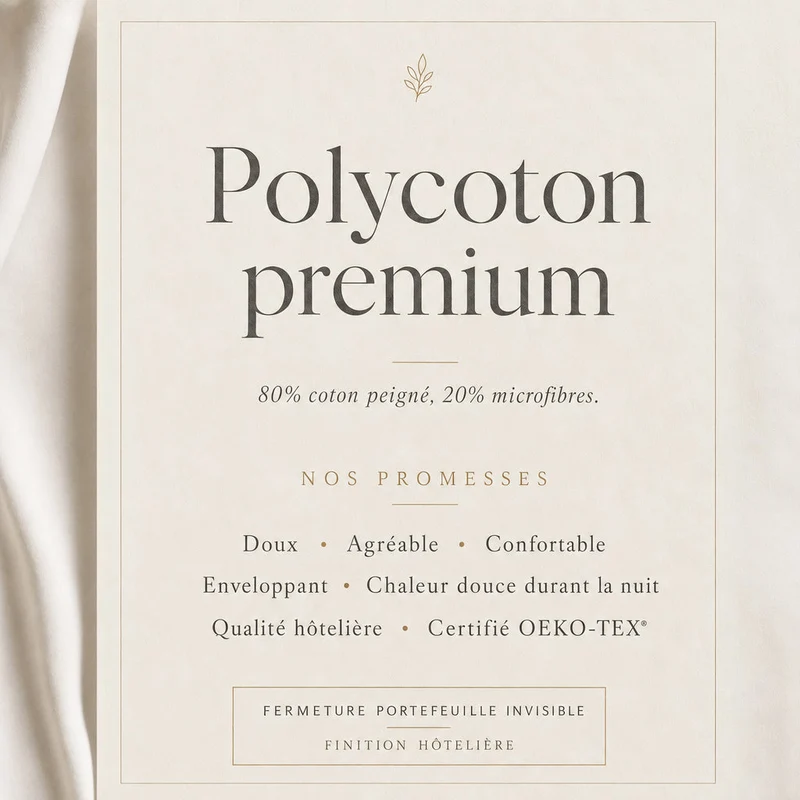 Drap plat polycoton renforcé
