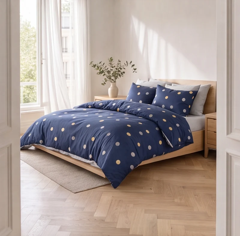 Parure percale de coton 100 fils/cm²