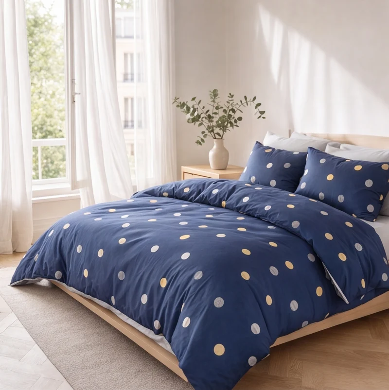 Parure percale de coton 100 fils/cm²