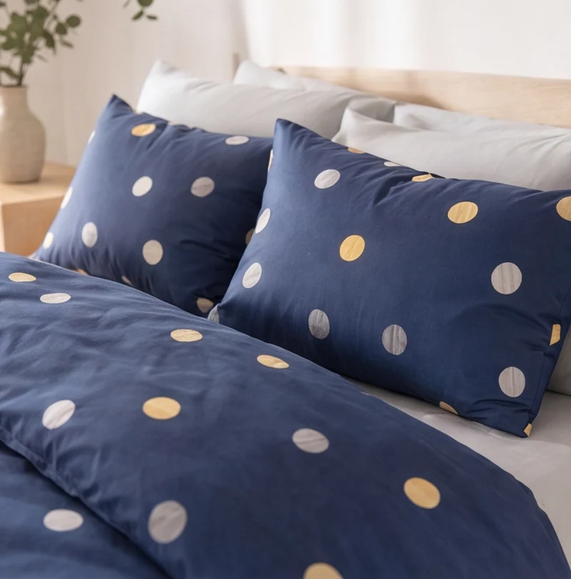 2 Taies d'oreiller percale de coton 100 fils/cm2
